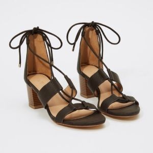 NEW Loft Lace-up Block Heel Sandal